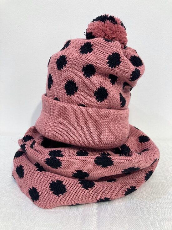 Bumbuļraksta konplekts (Rozā ar melnu)